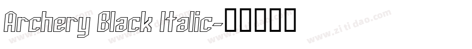 Archery Black Italic字体转换